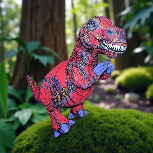 Vintage 1992 Applause Dinosaur Giants Tyrannosaurus T Rex 14" Stands Alone - Picture 3 of 6